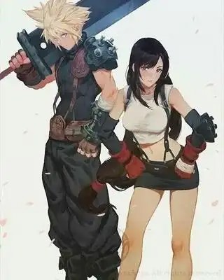 Cloud and Tifa