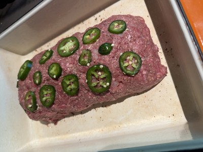 Jalapeño Garlic Cheddar Stuffed Meatloaf