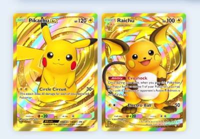 Crown Rare Pikachu EX and Raichu