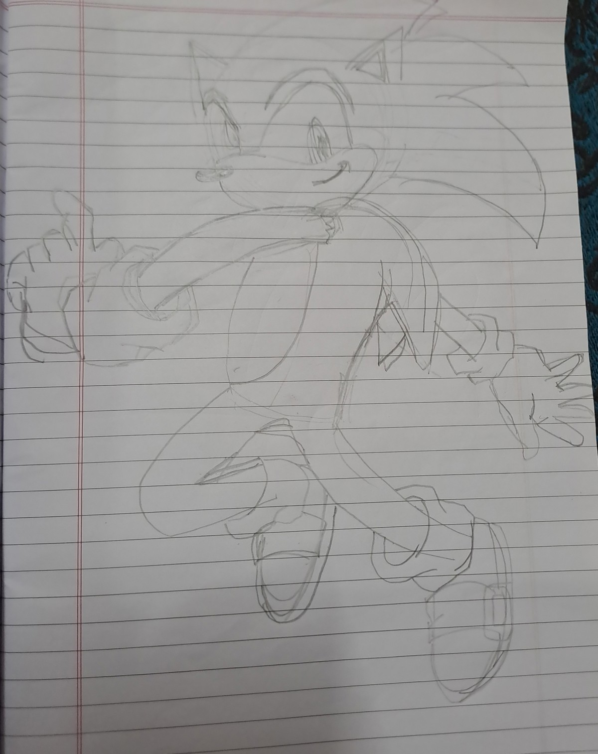 Sonic the hedgehog fan art traditional art